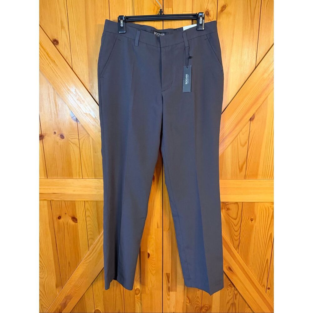 Bogari Dress Men’s Gray Flat Front Trouser Pants NWT Size 32x32 (7646)